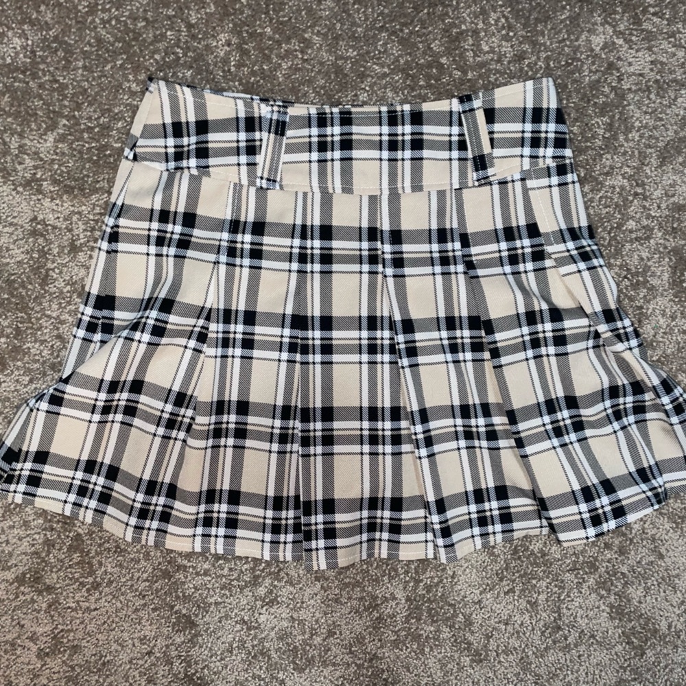 PLAID PLEATED MINI SKIRT